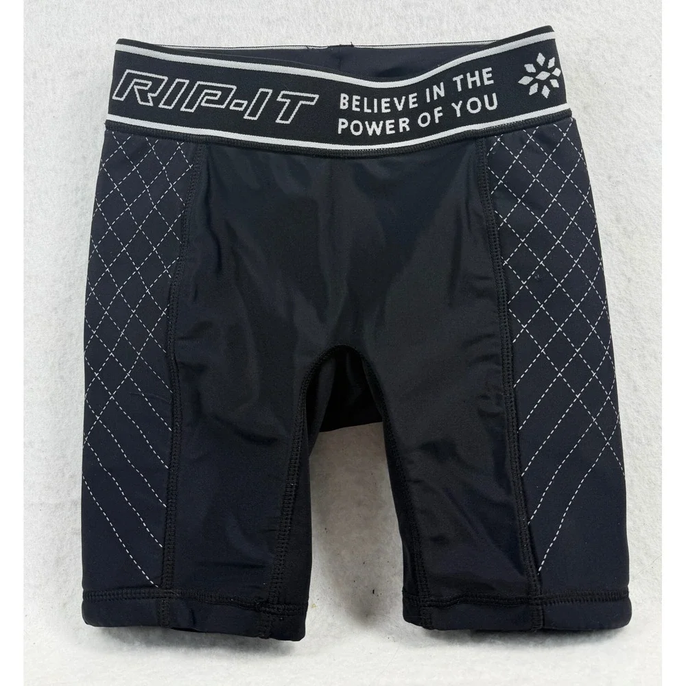 Rip-IT Girls Period Protection Youth Small Sliding Shorts Black Softball